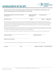 Document preview: Formulario WTC-VCF-AUTH Autorizacion Del Fondo De Compensacion De Victimas Del 11 De Septiembre (September 11th Victim Compensation Fund, Vcf) Del World Trade Center - New York (Spanish)