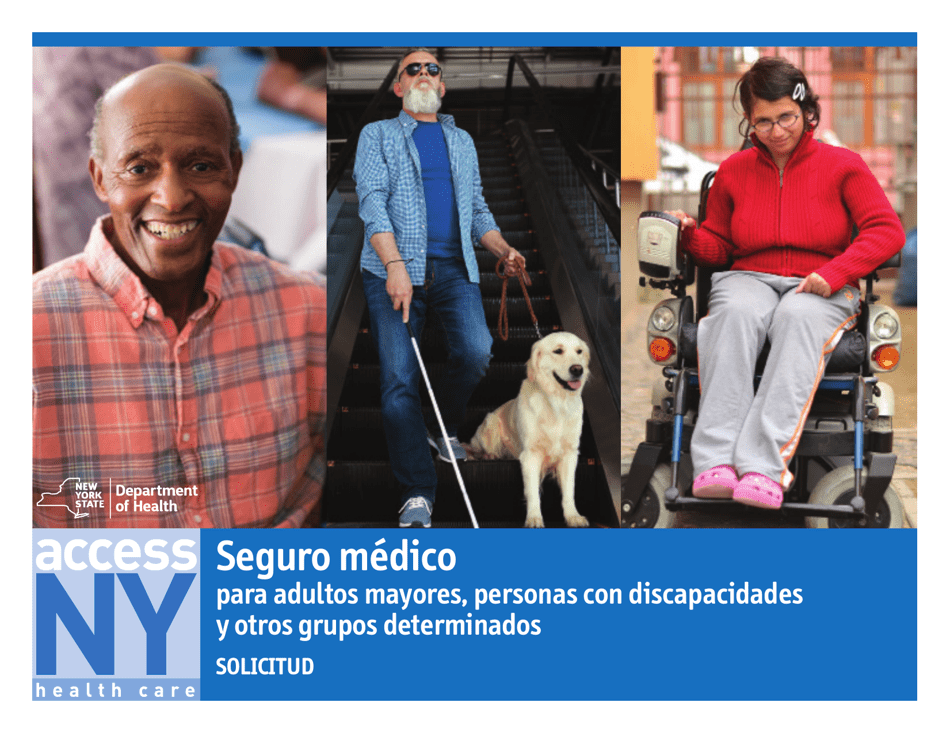 Formulario DOH-4220 Solicitud De Seguro Medico Para Adultos Mayores, Personas Con Discapacidades Y Otros Grupos Determinados - New York (Spanish), Page 1