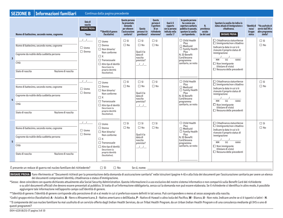 Form DOH-4220 Medicaid Application for Non-magi Eligibility Group - New York (Italian), Page 11