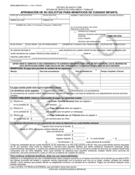 Document preview: Formulario OCFS-LDSS-4779-S Aprobacion De Su Solicitud Para Beneficios De Cuidado Infantil - Ejemplo - New York (Spanish)