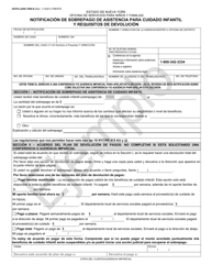 Document preview: Formulario OCFS-LDSS-7009-S Notificacion De Sobrepago De Asistencia Para Cuidado Infantil Y Requisitos De Devolucion - Ejemplo - New York (Spanish)