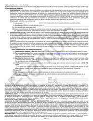 Formulario OCFS-LDSS-4782-S Notificacion Del Intento De Discontinuar Los Beneficios De Cuidado Infantil - Ejemplo - New York (Spanish), Page 2