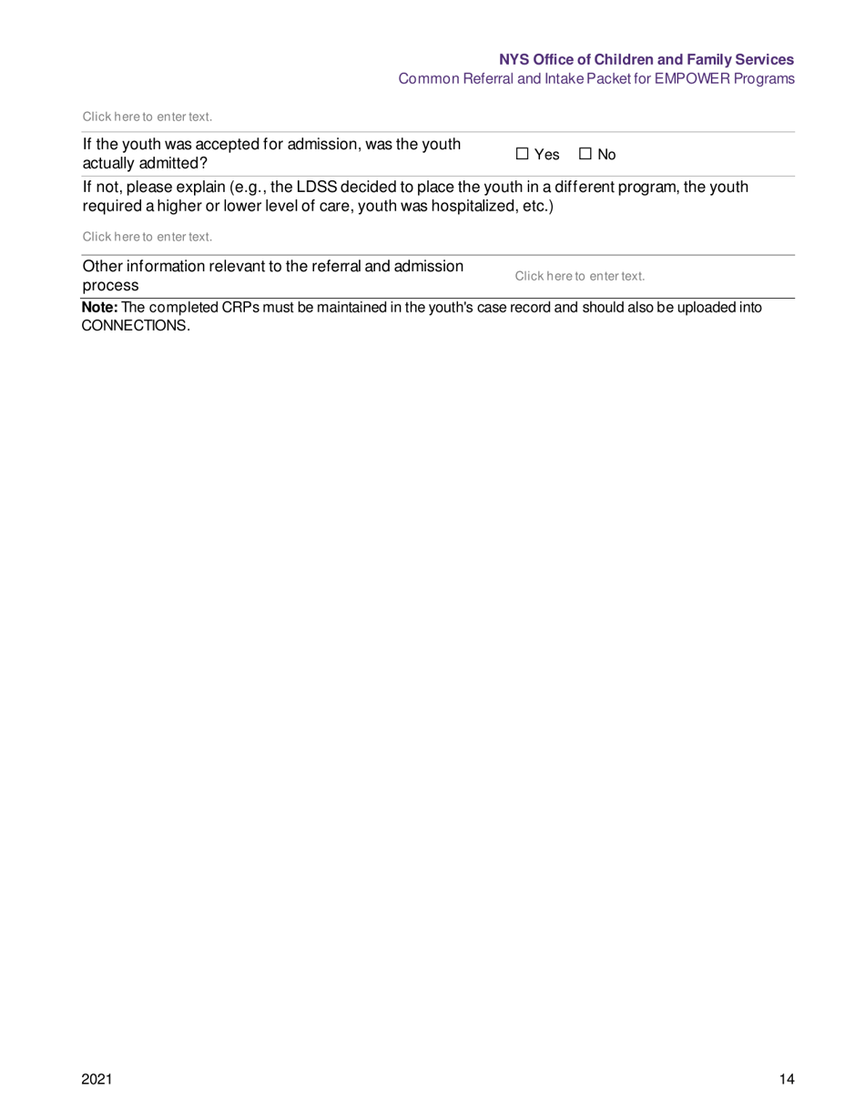 Common Referral and Intake Packet for Empower Programs - New York, Page 15