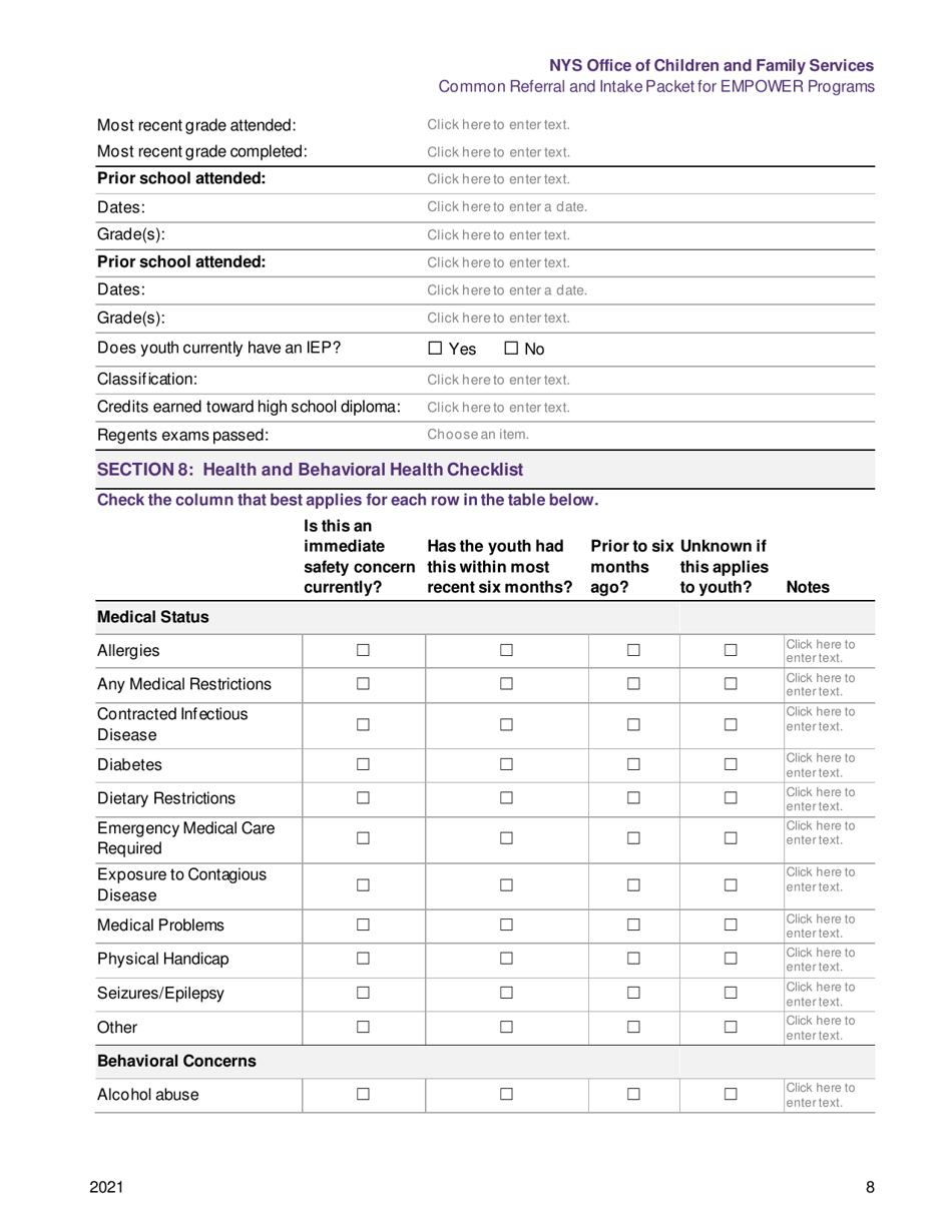 New York Common Referral and Intake Packet for Empower Programs - Fill ...