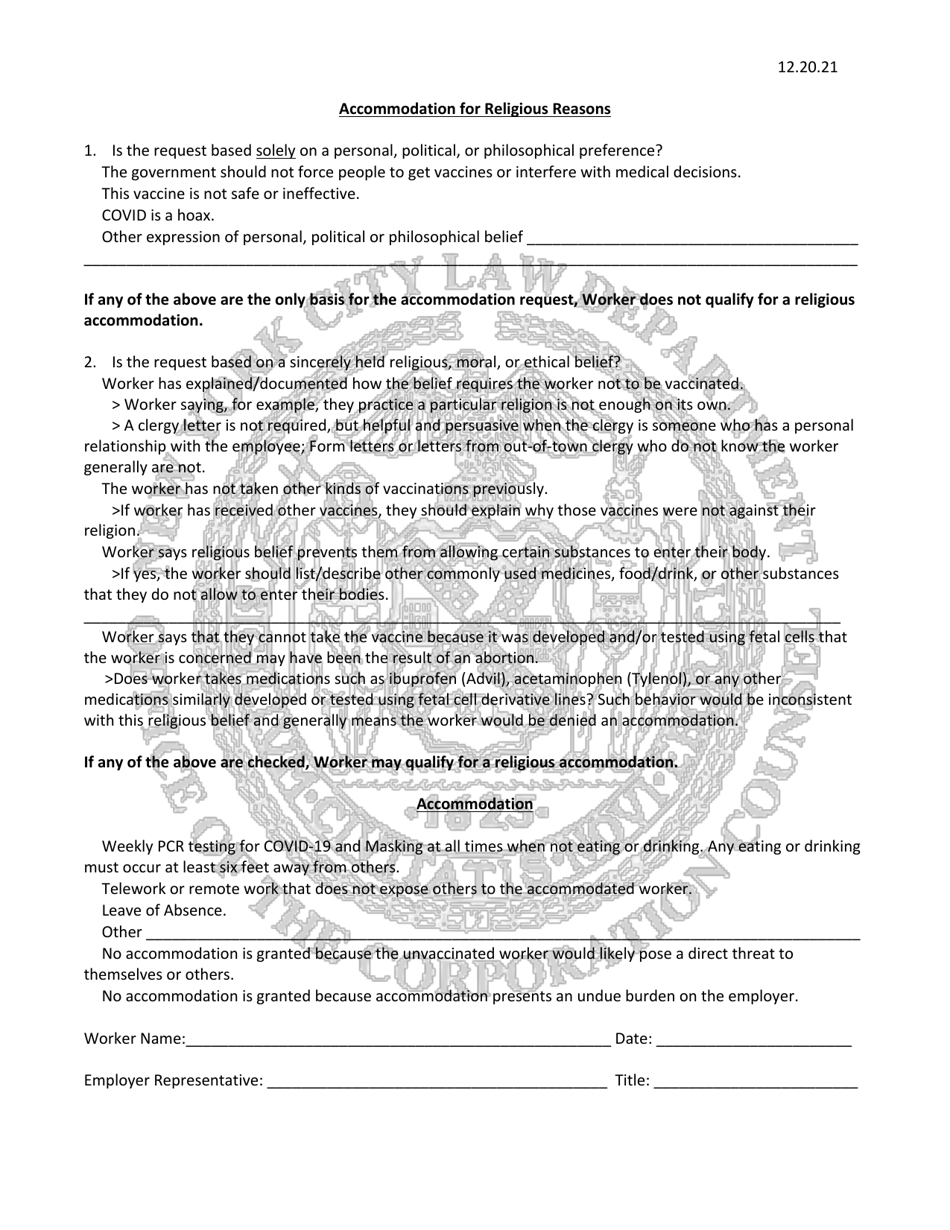 Accommodations for Workers - New York City, Page 3