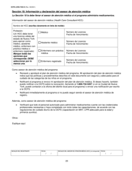 Formulario OCFS-LDSS-7022-S Plan De Atencion Medica - Cuidado Infantil De Ninos En Edad Escolar - New York (Spanish), Page 23