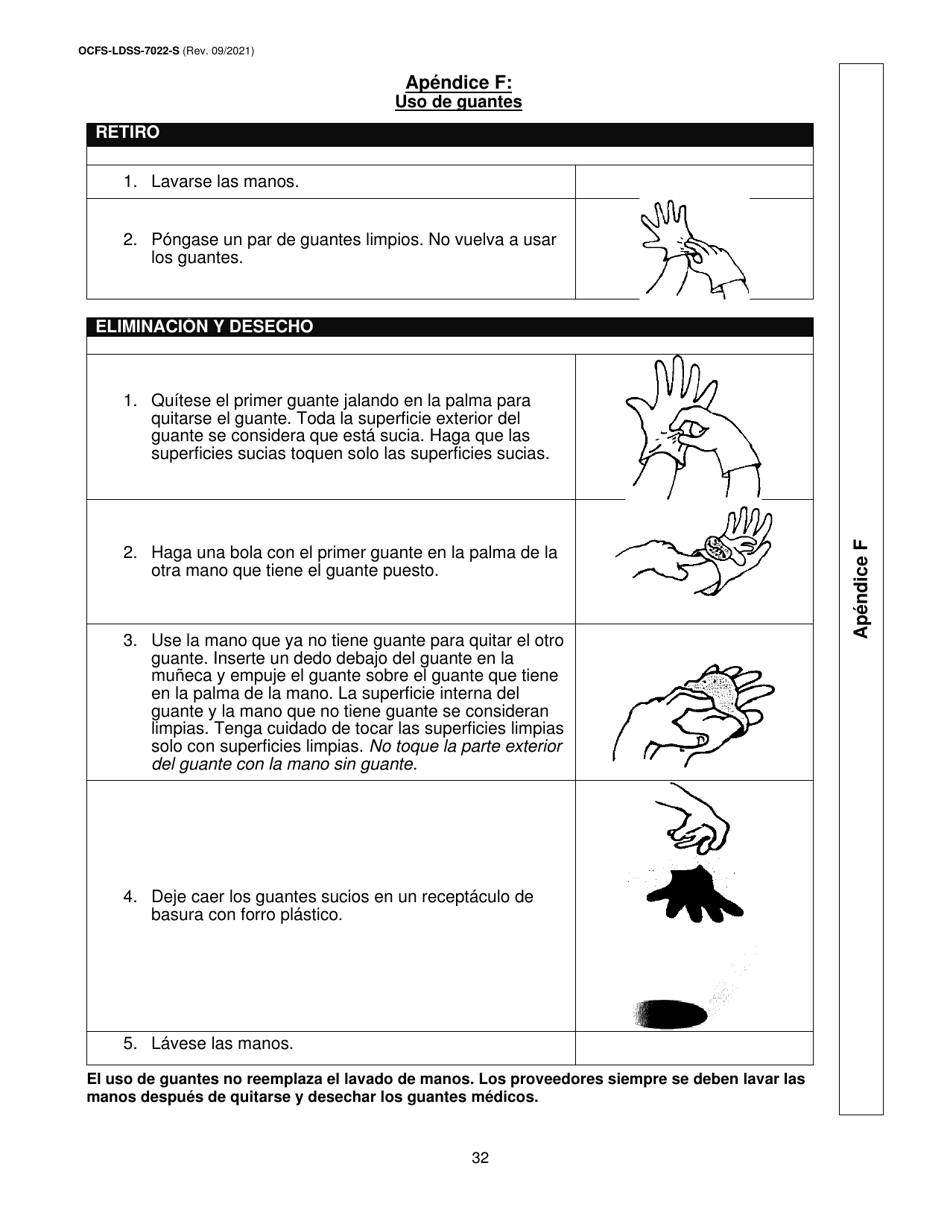 Formulario OCFS-LDSS-7022-S Plan De Atencion Medica - Cuidado Infantil De Ninos En Edad Escolar - New York (Spanish), Page 32