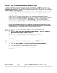 Formulario OCFS-LDSS-7022-S Plan De Atencion Medica - Cuidado Infantil De Ninos En Edad Escolar - New York (Spanish), Page 5