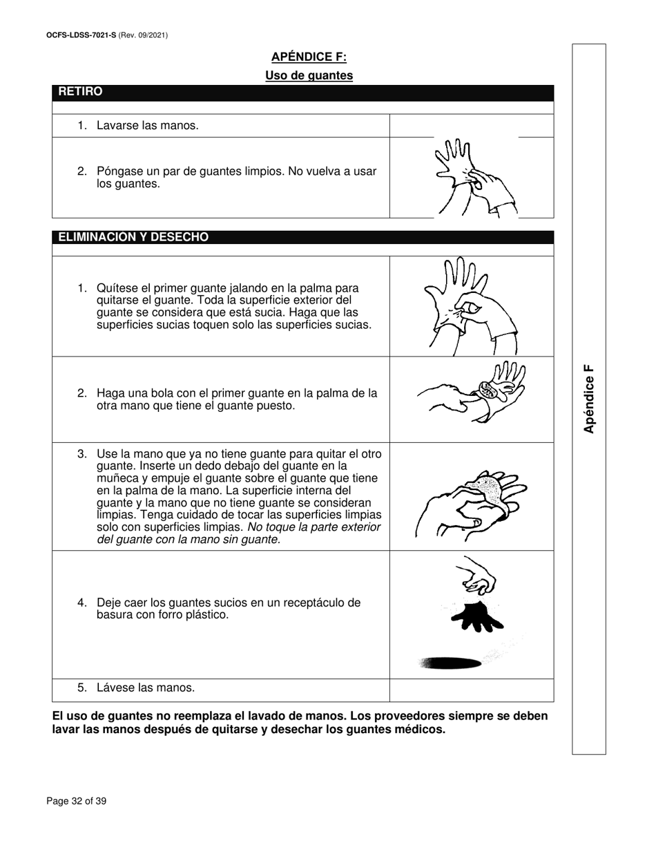 Formulario OCFS-LDSS-7021-S Plan De Atencion Medica - Cuidado Diurno Familiar / Cuidado Diurno Familiar Grupal / Centro Pequeno De Cuidado Infantil - New York (Spanish), Page 32