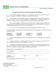 Document preview: Form SL11A Conditions for the Temporary Removal of Lamppost - New York City (French)