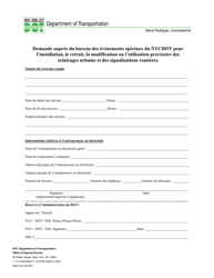 Special Events Application for the Installation, Removal, Modification or Temporary Use of Streetlights and Traffic Signals - New York City (French), Page 2