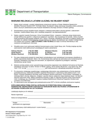 Document preview: Form SL-11 Conditions for the Relocation of Street Light at Private Expense - New York City (Polish)