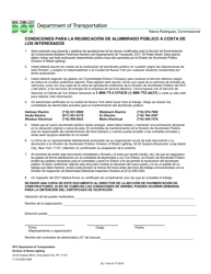 Document preview: Formulario SL-11 Condiciones Para La Reubicacion De Alumbrado Publico a Costa De Los Interesados - New York City (Spanish)
