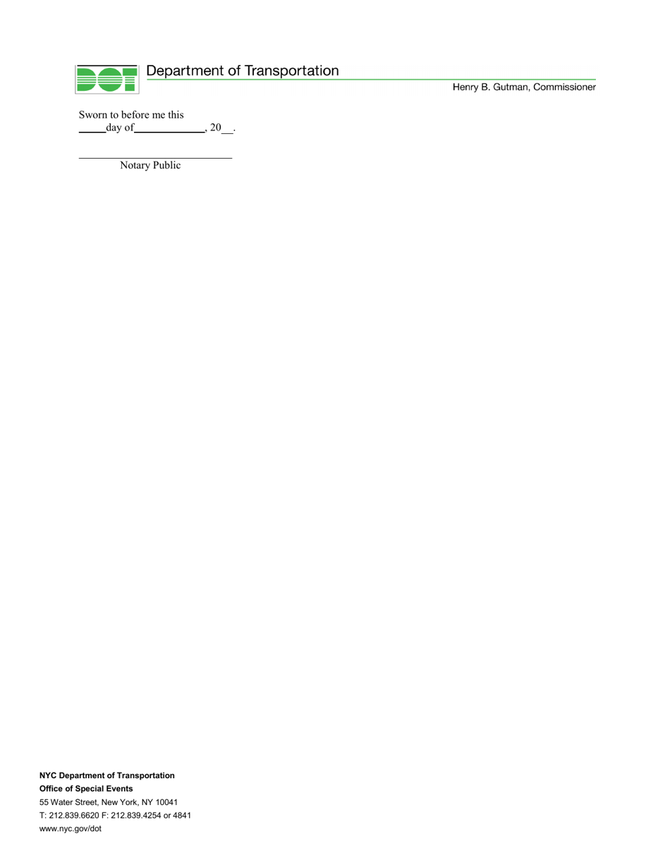 Solicitud a Nycdot Special Events Para La Instalacion, Remocion, Modificacion O Uso Temporal De Alumbrado Publico Y Senales De Transito - New York City (Spanish), Page 5