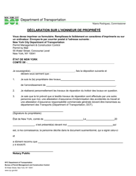 Document preview: Private Homeowner Affidavit of Ownership - New York City (French)