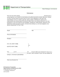 Document preview: Newsrack Indemnification Form - New York City (Haitian Creole)