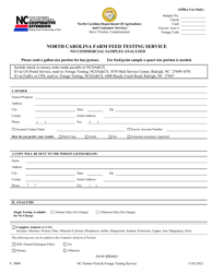 Document preview: Form F_9000 Forage Analysis Form - North Carolina