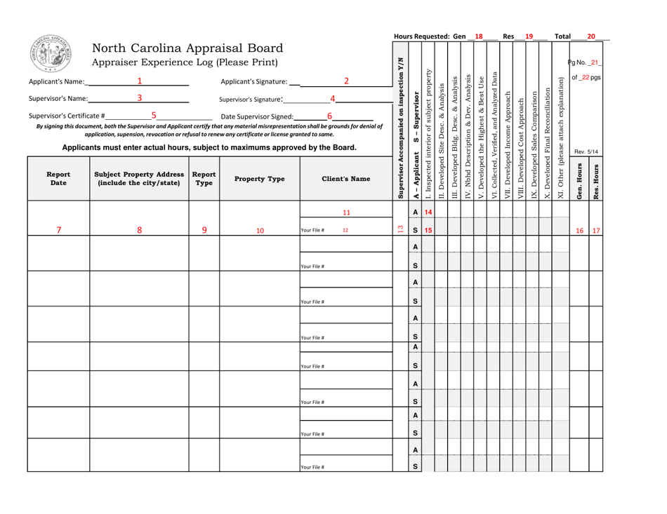 Download Instructions for Appraiser Experience Log PDF Templateroller