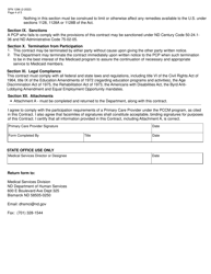 Form SFN1296 Contract to Provide Primary Care Case Management Services - North Dakota, Page 4