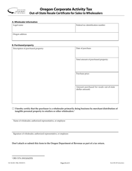 Instructions for Form OR-CAT, 150-106-003 Oregon Corporate Activity Tax Return - Oregon, Page 20