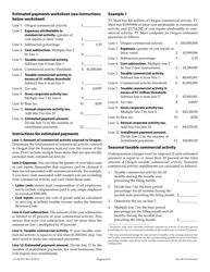 Instructions for Form OR-CAT, 150-106-003 Oregon Corporate Activity Tax Return - Oregon, Page 6