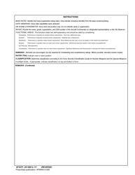 AF Form 527F Checklist for Nuclear Mission Support, Page 2