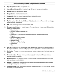 Form OHP1036 Individual Adjustment Request - Oregon, Page 2