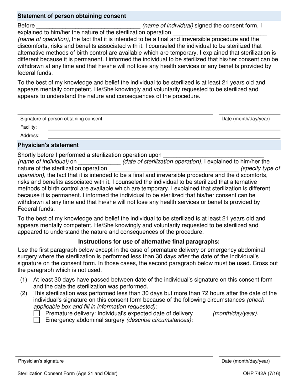 Form OHP742A - Fill Out, Sign Online and Download Fillable PDF, Oregon ...