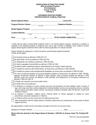 Application for Dental Hygiene Expanded Practice Permit - Pathway 2 - Oregon, Page 7