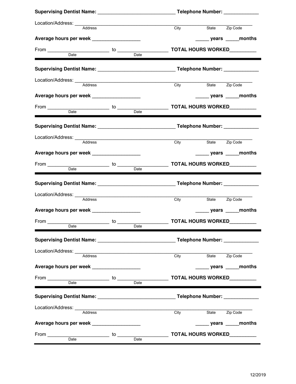 Application for Dental Hygiene Expanded Practice Permit - Pathway 1 - Oregon, Page 6