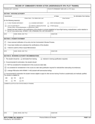 AETC Form 149 &quot;Record of Commander's Review Action (Undergraduate Rpa Pilot Training)&quot;