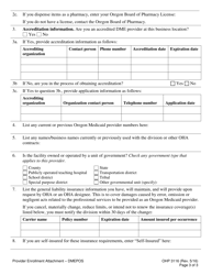 Form OHP3116 Provider Enrollment Attachment - Durable Medical Equipment (Dme) - Oregon, Page 3
