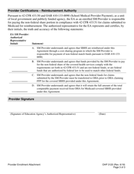 Form OHP3120 Provider Enrollment Attachment - School Medical - Oregon, Page 3