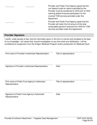 Form OHP3103 Provider Enrollment Attachment - Targeted Case Management - Oregon, Page 4