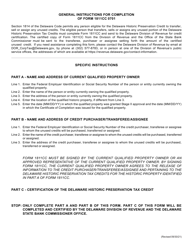 Form 1811CC 0701 Certification of Unused Delaware Historic Preservation Tax Credits - Delaware, Page 2