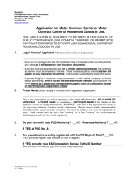 Application for Motor Common Carrier or Motor Contract Carrier of Household Goods in Use - Pennsylvania, Page 3