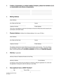 Application for Motor Common Carrier or Motor Contract Carrier of Household Goods in Use - Pennsylvania, Page 4