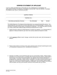 Application for Motor Common Carrier or Motor Contract Carrier of Household Goods in Use - Pennsylvania, Page 7