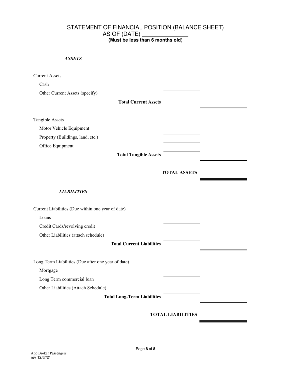 Application for Broker of Persons - Pennsylvania, Page 9