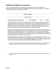 Application for Motor Common Carrier of Persons in Limousine Service - Pennsylvania, Page 7