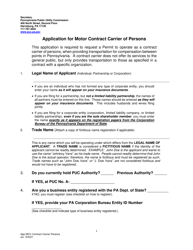 Application for Motor Contract Carrier of Persons - Pennsylvania, Page 3