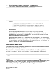 Application for Motor Contract Carrier of Persons - Pennsylvania, Page 5