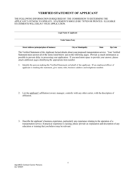 Application for Motor Contract Carrier of Persons - Pennsylvania, Page 6