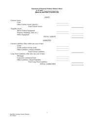 Application for Motor Contract Carrier of Persons - Pennsylvania, Page 9