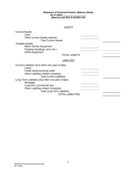 Application for Motor Common Carrier of Persons in Paratransit Service - Pennsylvania, Page 10