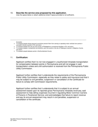 Application for Motor Common Carrier of Persons in Paratransit Service - Pennsylvania, Page 5