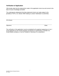 Application for Motor Common Carrier of Persons in Paratransit Service - Pennsylvania, Page 6