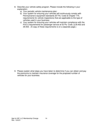 Application for Approval to Change Limited Liability Corporation Membership for Common Carriers of Household Goods or Passengers (Except Gp16+) - Pennsylvania, Page 15