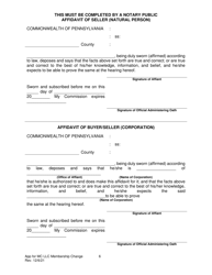 Application for Approval to Change Limited Liability Corporation Membership for Common Carriers of Household Goods or Passengers (Except Gp16+) - Pennsylvania, Page 7