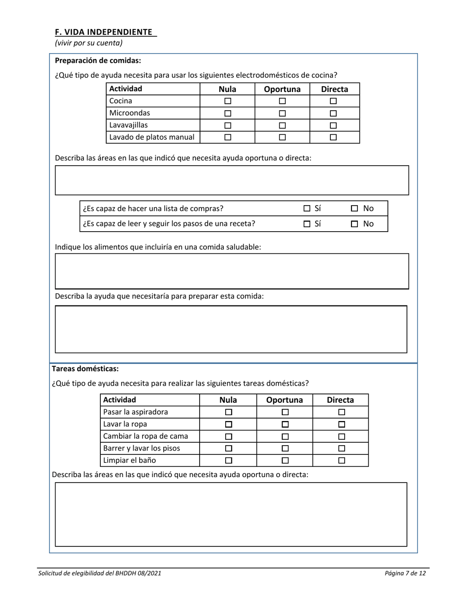 Solictud De Servicios - Rhode Island (Spanish), Page 7
